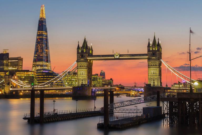London Bridge at sunset, via unsplash
